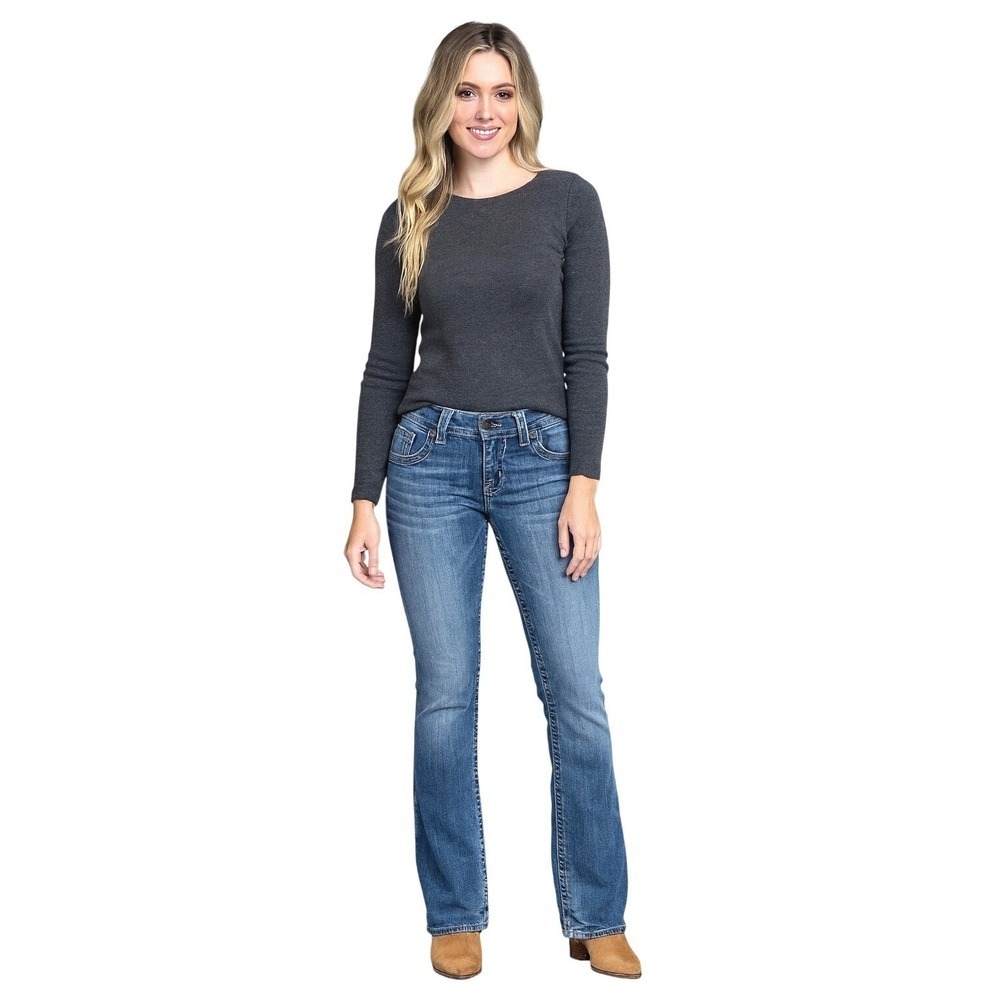 Miss Me Jeans JW5178B Boot Cut Embellished Denim Jeans Size 28  Low Rise Y2K